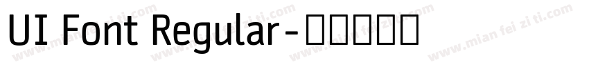 UI Font Regular字体转换